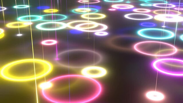 Abstract neon colorful rain animation. Seamless looping.