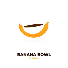 Logo illustration banana with bowl 