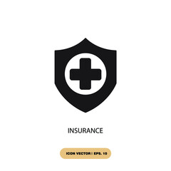 insurance icons  symbol vector elements for infographic web