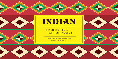 American indians seamless pattern