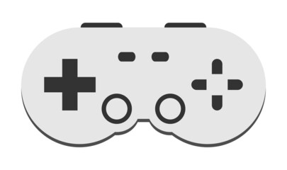 simple retro game controller symbol isolated on white background, vector illustration