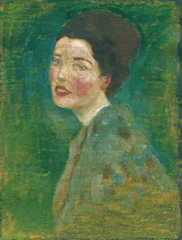 Fotobehang watercolor painting. woman portrait. illustration © Anna Ismagilova