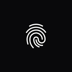Fingerprint logo vector design template