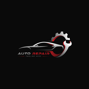 Auto repair logo template design. Vector illustration