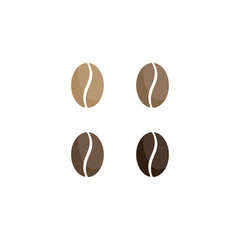 Coffee beans logo vector design template
