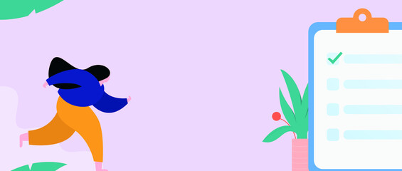 Questionnaire vector concept illustration
