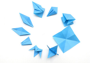 origami crane folding instructions