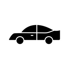 Fototapeta premium Car icon vector. suitable for transportation symbol. solid icon style. simple design editable. Design simple illustration