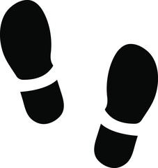 Footsteps icon or footprint silhouette on white background..eps