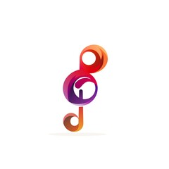 Fototapeta premium colored musical notes vector suitable for logos, business brands or posters