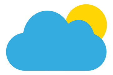 Cloudy sky icon. Forecast weather symbol. Sign overcast vector.