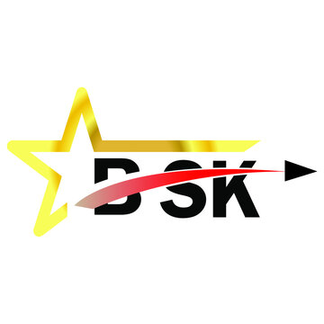 BSK letter logo design. BSK creative  letter logo. simple and modern letter logo. BSK alphabet letter logo for business. Creative corporate identity and lettering. vector modern logo. 
