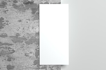 3d render of eurobooklet flyer mockup on gray background