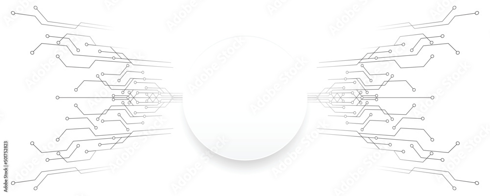 Wall mural white background pattern design line technology simple with space for your text