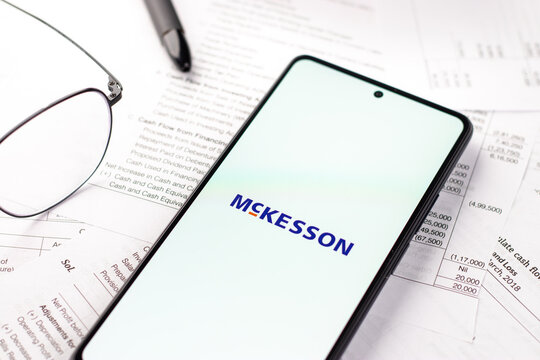 West Bangal, India - April 20, 2022 : McKesson logo on phone screen stock image.