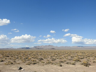The beautiful Mojave Desert scenery in Nye County, Nevada.