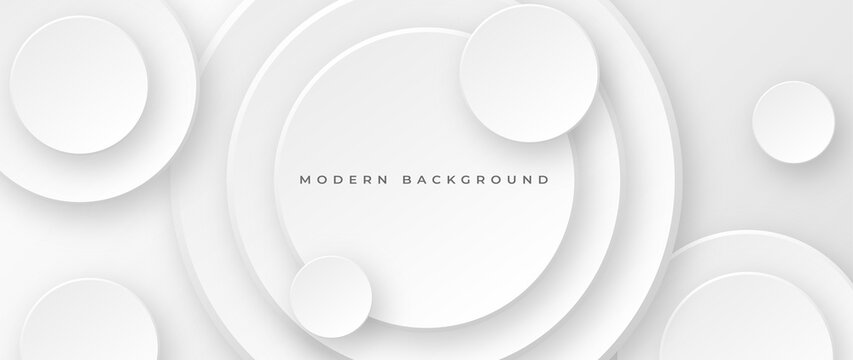 Modern abstract light silver background elegant circle shape design	
