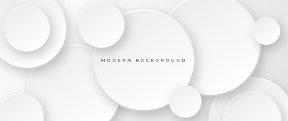 Modern abstract light silver background elegant circle shape design	
