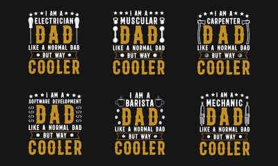 Father Day Dad Typography T-Shirt