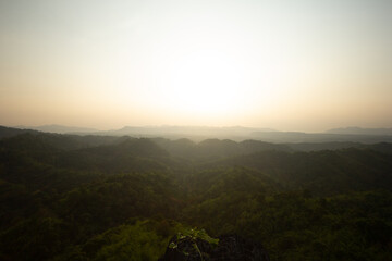 sunrise in the mountains