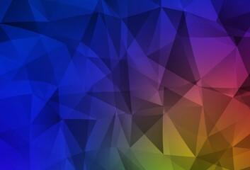 Dark Blue, Yellow vector triangle mosaic texture.