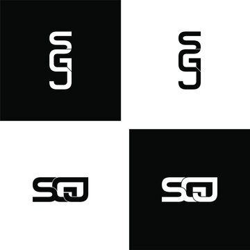 sgj letter original monogram logo design set