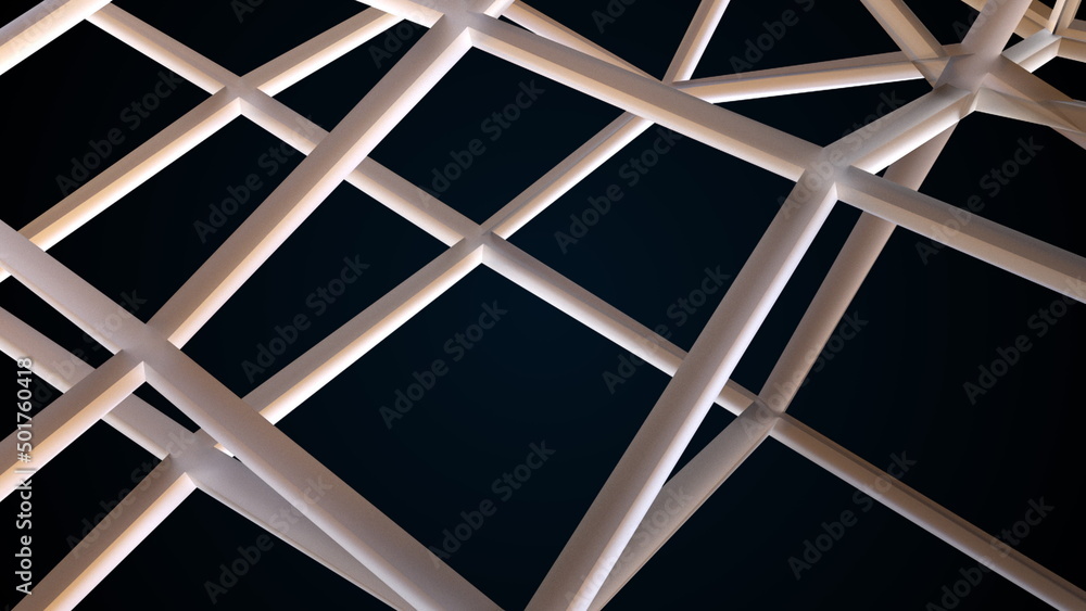 Poster 3d grid. computer generated 3d render