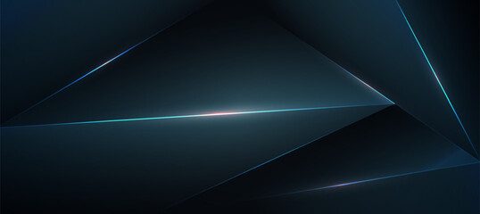 Green And Black Geometric Abstract on Dark Background © Aneg