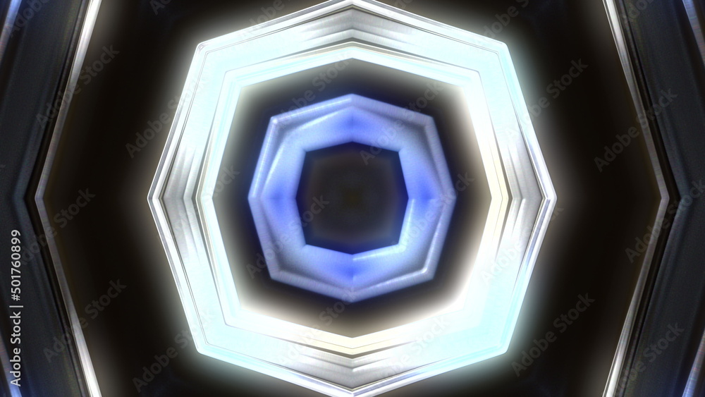 Aufkleber glow kaleida. computer generated 3d render