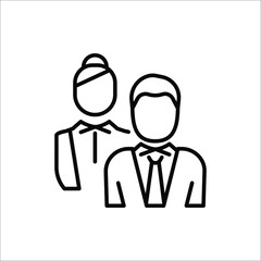 Business partners a line art