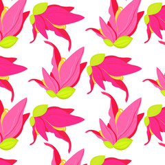 tropical flower seamless pattern	