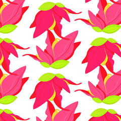 tropical flower seamless pattern	