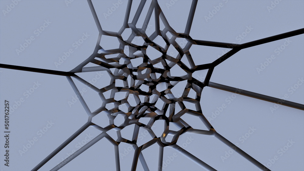 Aufkleber voronoi abstract pattern. computer generated 3d render