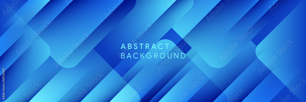Aufkleber bright blue dynamic abstract vector background with soft shadow diagonal lines business presentation