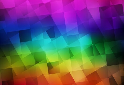 Dark Multicolor vector template with rhombus.