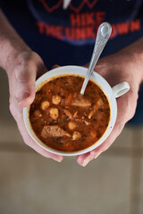 oyster mushroom soup with chickpea