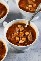 oyster mushroom soup with chickpea