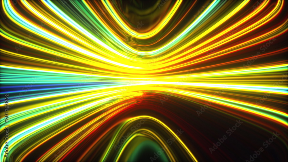 Poster glow band lines. computer generated 3d render