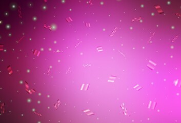 Fototapeta premium Light Pink vector template in carnival style.