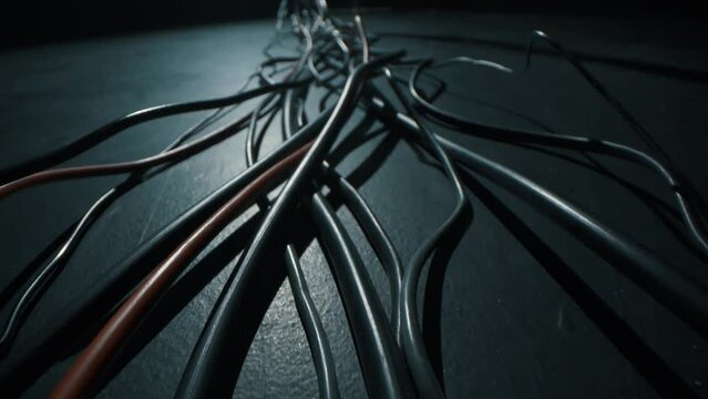 Camera passes between cables, macro shooting of cables, Laowa 24 mm