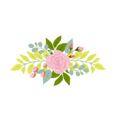 pink rose yellow green leaves wedding invitation card and flower poster