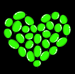 vector drawing heart shape balloons design background