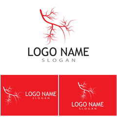 Veins Logo Template vector symbol medical design