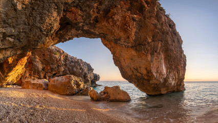 Kako Lagadi rock formation bridge, Kefalonia, Ionian Sea, Greece