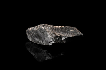 Macro Close up image of raw material Manganese Ore rock isolated