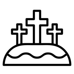 Golgotha line icon. Can be used for digital product, presentation, print design and more.
