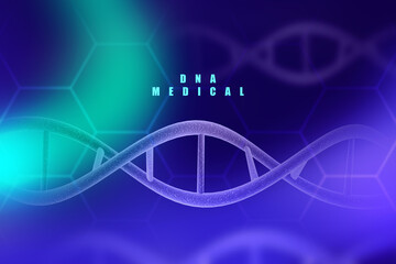 3d render of dna structure, abstract background
