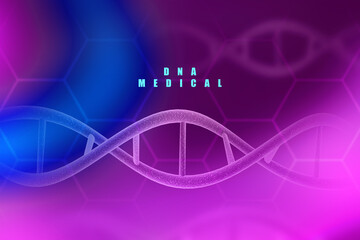 3d render of dna structure, abstract background
