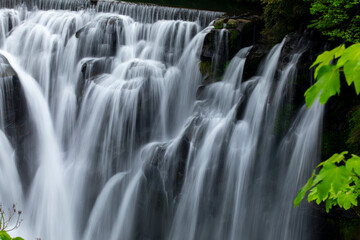 Fototapeta premium Taiwan, waterfall, Shifenliao waterfall, park