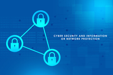 2d illustration Safety concept: Closed Padlock on digital background
